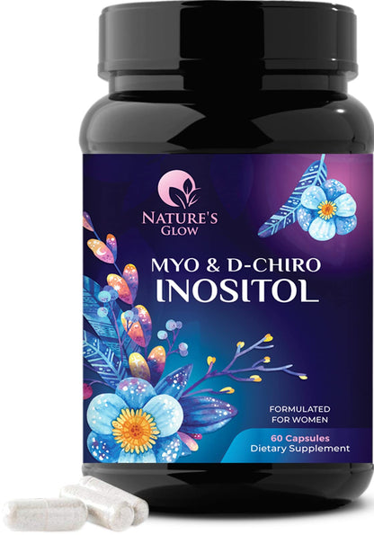 Myo-Inositol & D-Chiro Inositol Blend - 30 Day Supply, Premium 40:1 Ratio, Hormone Sup