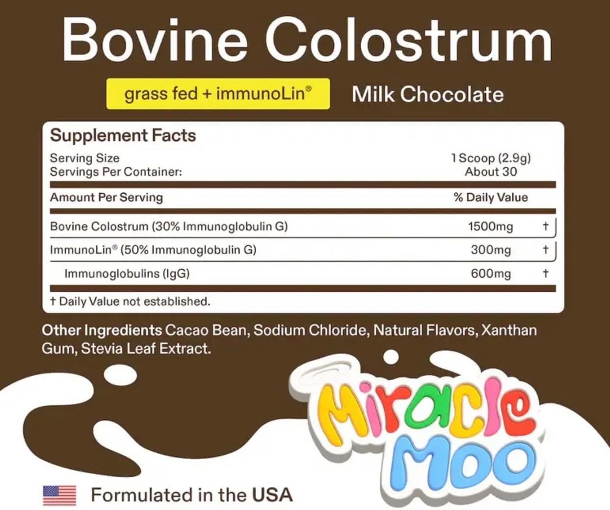 Colostrum Supplement for Gut Health, Hair Growth, Beauty and Immune Support