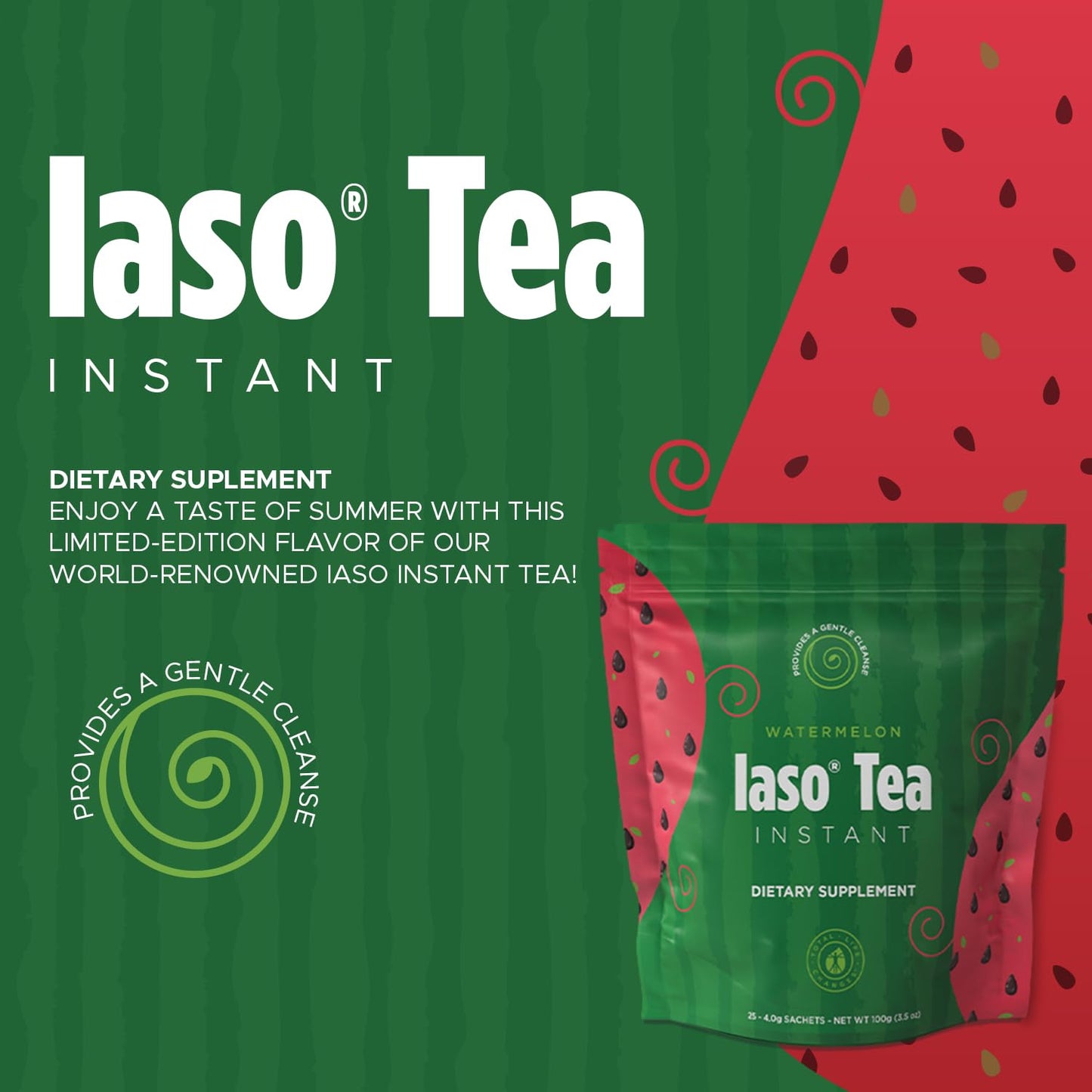 Iaso Instant Tea Watermelon Flavor - 4 grams (25 Sachets)