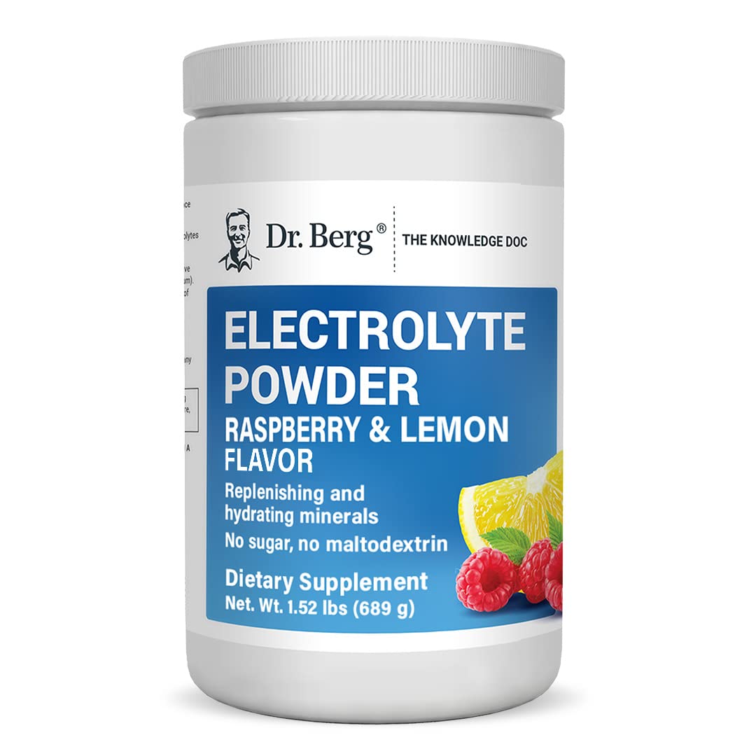 Dr. Berg's Electrolyte Powder 100 Servings Bundle - Raspberry Lemon & Lemonade