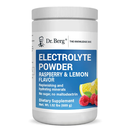 Dr. Berg's Electrolyte Powder 100 Servings Bundle - Raspberry Lemon & Lemonade