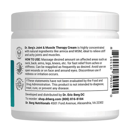 Dr. Berg's Joint & Muscle Cream - Workout Recovery, Full-Body Relaxation, Skin Nourishme