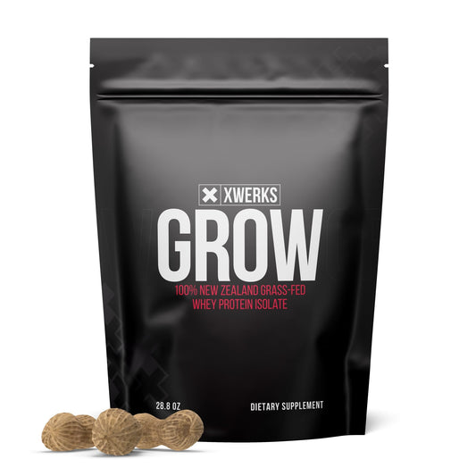 Xwerks Grow 100% New Zealand Grass-Fed Whey Protein - 25g of Pure Isolate Protein 