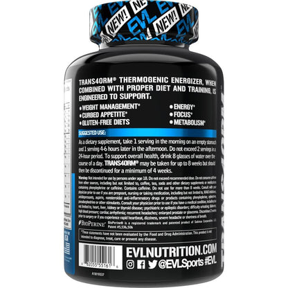 EVL Thermogenic Fat Burner Support - Fast Acting Weight Loss Energy and Appetite