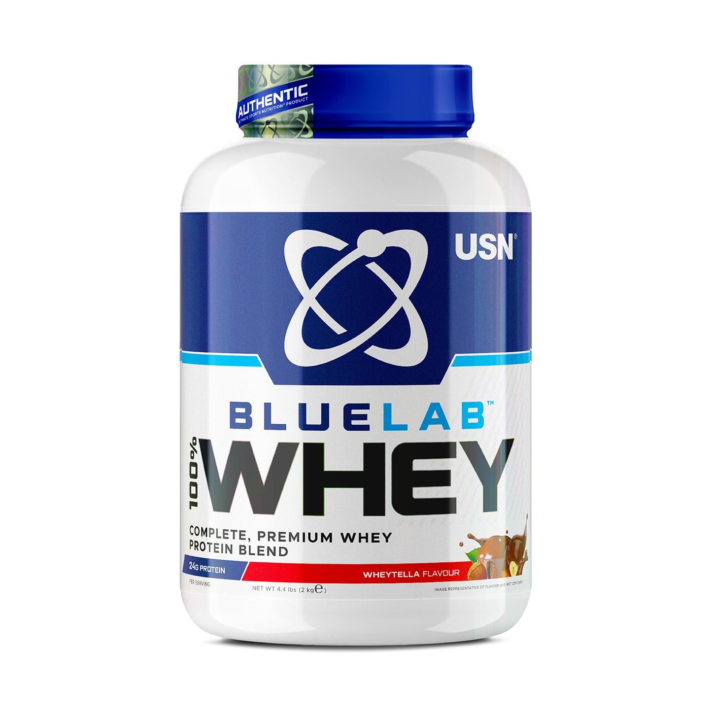 USN Blue Lab Whey Protein Powder: Wheytella - Whey Protein 908g - Post-Workout 