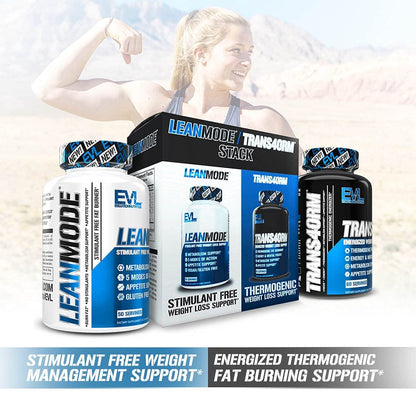 EVL Weight Loss Support Stack - Trans4orm Thermogenic Fat Burner Support Pills