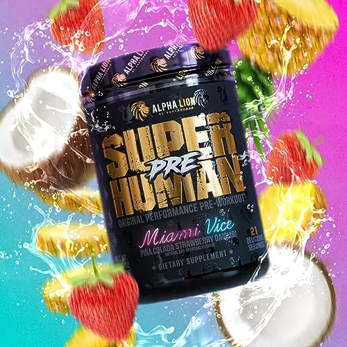 ALPHA LION Superhuman Pre Workout Powder, Beta Alanine, L-Taurine & Tri-Source