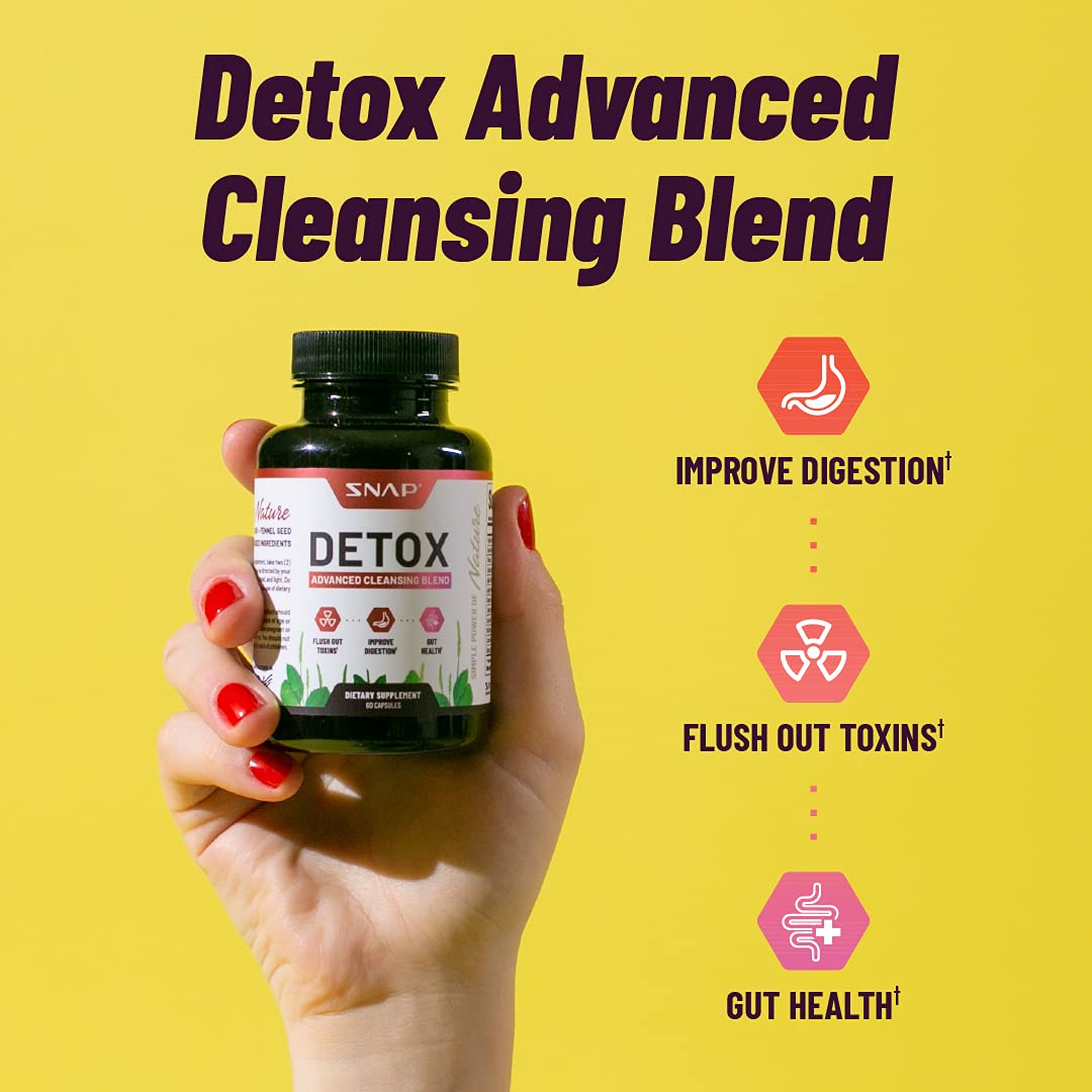 Snap Supplements Detox Cleanse Capsules - Advanced Blend for Full Body Detox & Cleans