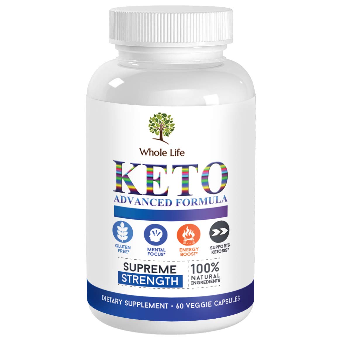 WHOLE LIFE Keto Advanced Formula Diet BHB Pills - Ketogenic All Natural, Support 