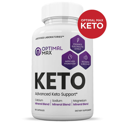 (2 Pack) Optimal Max Keto Pills 1275MG New & Improved Formula Contains Apple Cider