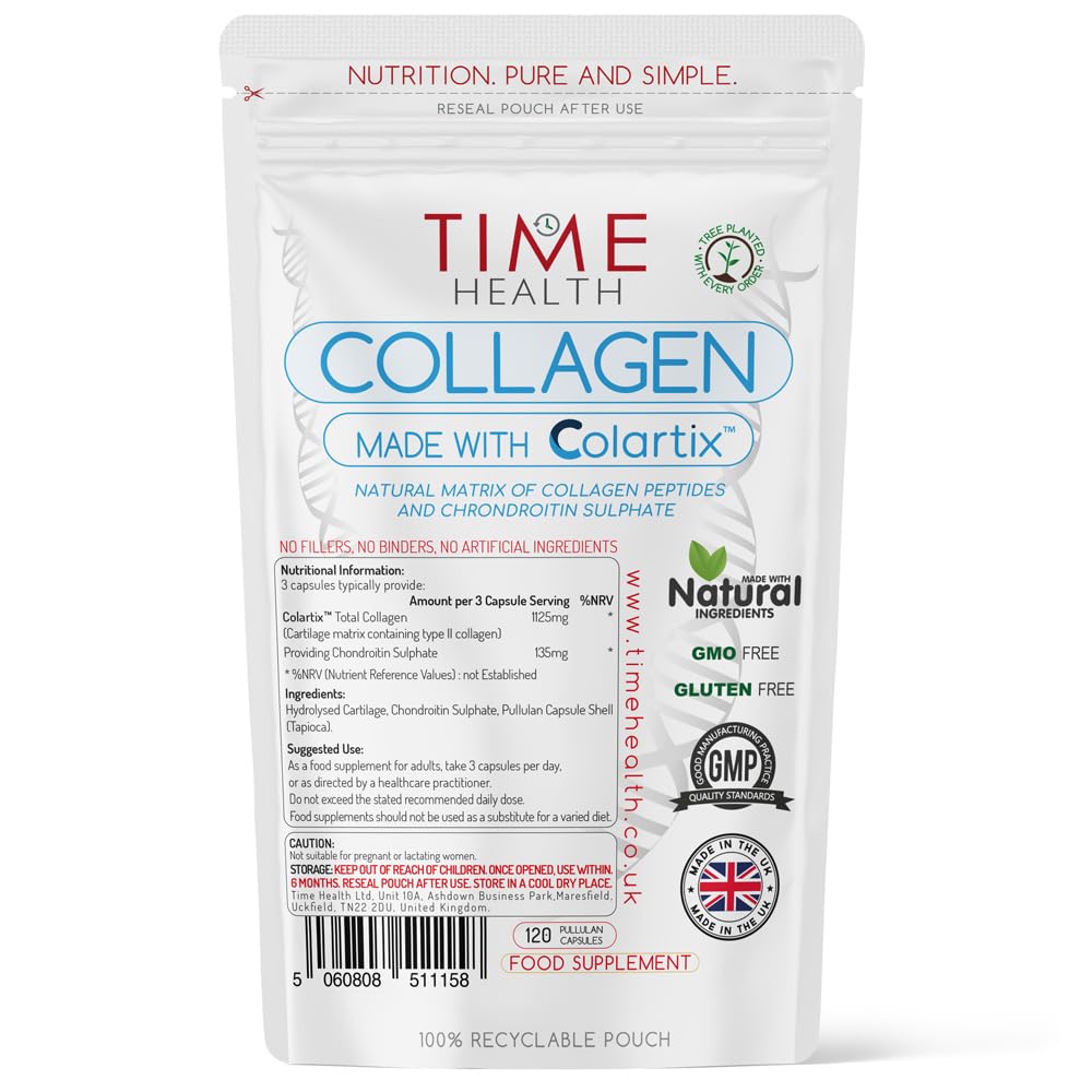 New: Colartix™ Collagen - 120 Capsules - Joint Specific Type II Collagen from Cartilage - Hydrolysed Collagen 