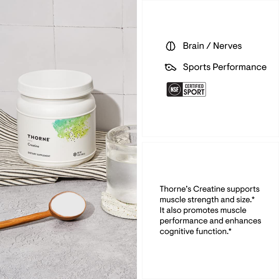 THORNE Creatine - Creatine Monohydrate, Amino Acid Powder - Support Muscles