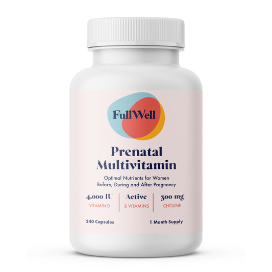 FullWell Prenatal Vitamins | Choline, folate, Vitamin D for fetal Growth, Brain Development 