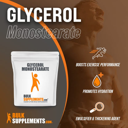 BULKSUPPLEMENTS.COM Glycerol Monostearate Powder - Glycerol Powder for Endurance