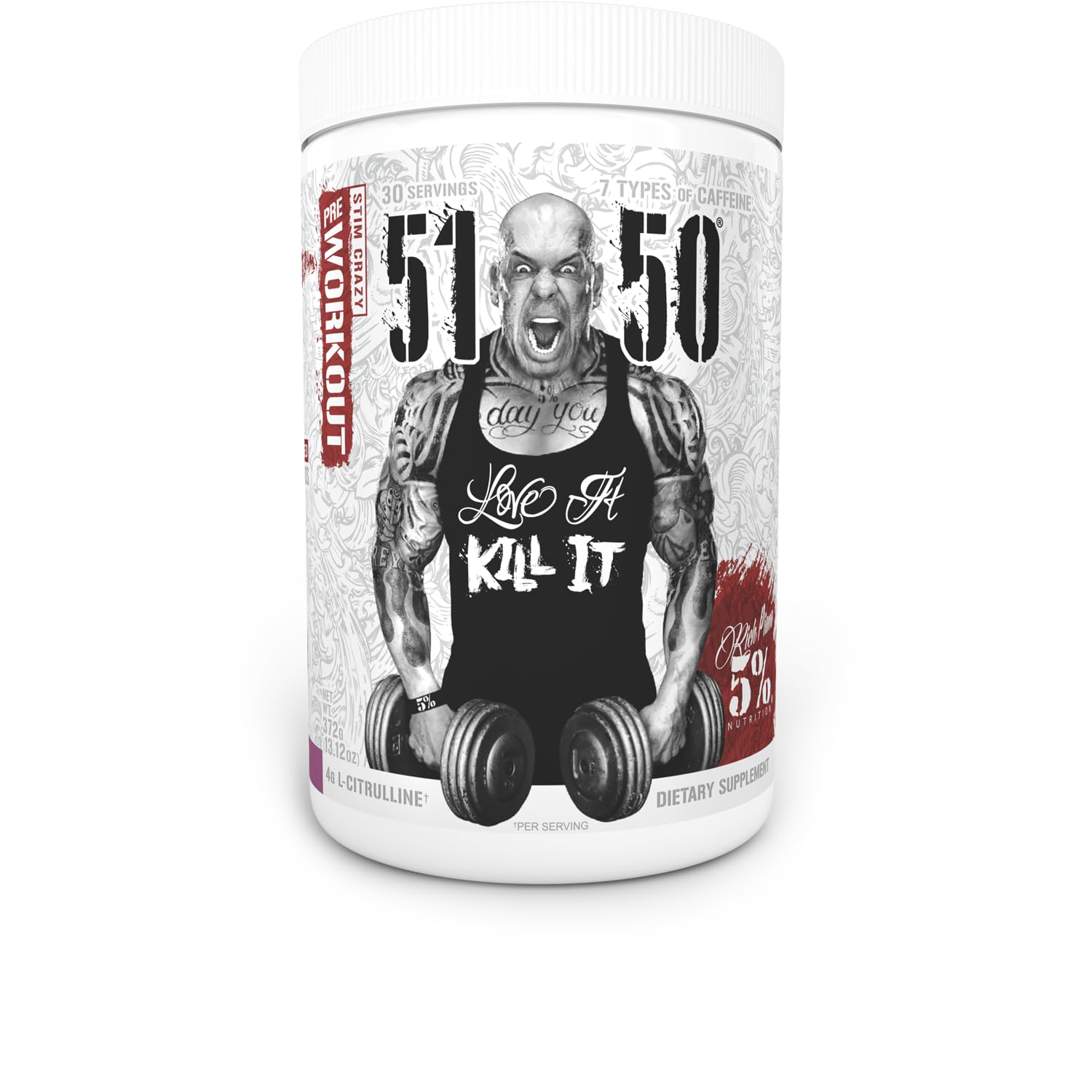 5% Nutrition Rich Piana 5150 High Stim Pre-Workout Powder | Extreme Energy, Focus