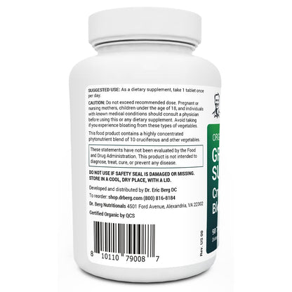 Dr. Berg's Greens Superfood Cruciferous Vegetable Tablets - Vegetable Supplements