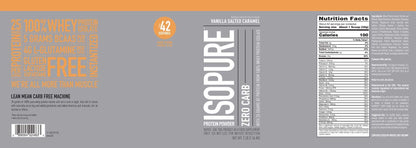 Isopure Protein Powder, Zero Carb Whey Isolate with Vitamin C & Zinc for Immune Support