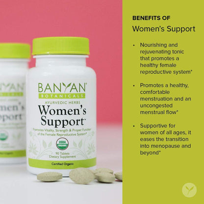 Banyan Botanicals Women’s Support – Organic Herbal Tablets – Promotes a Healthy Female Reproductive