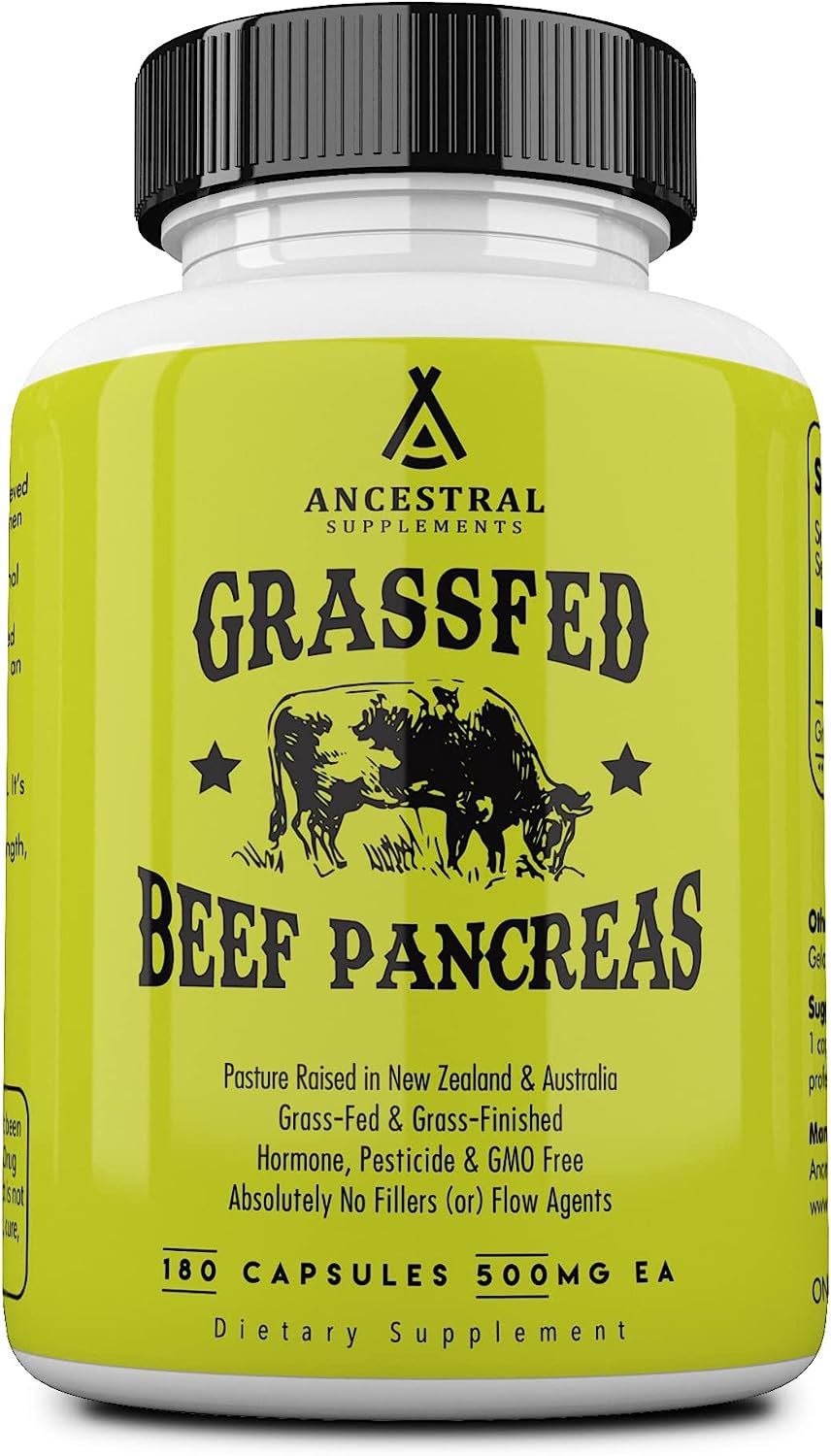 Ancestral Supplements Grass Fed Pancreas — Digestive, Proteolytic Enz