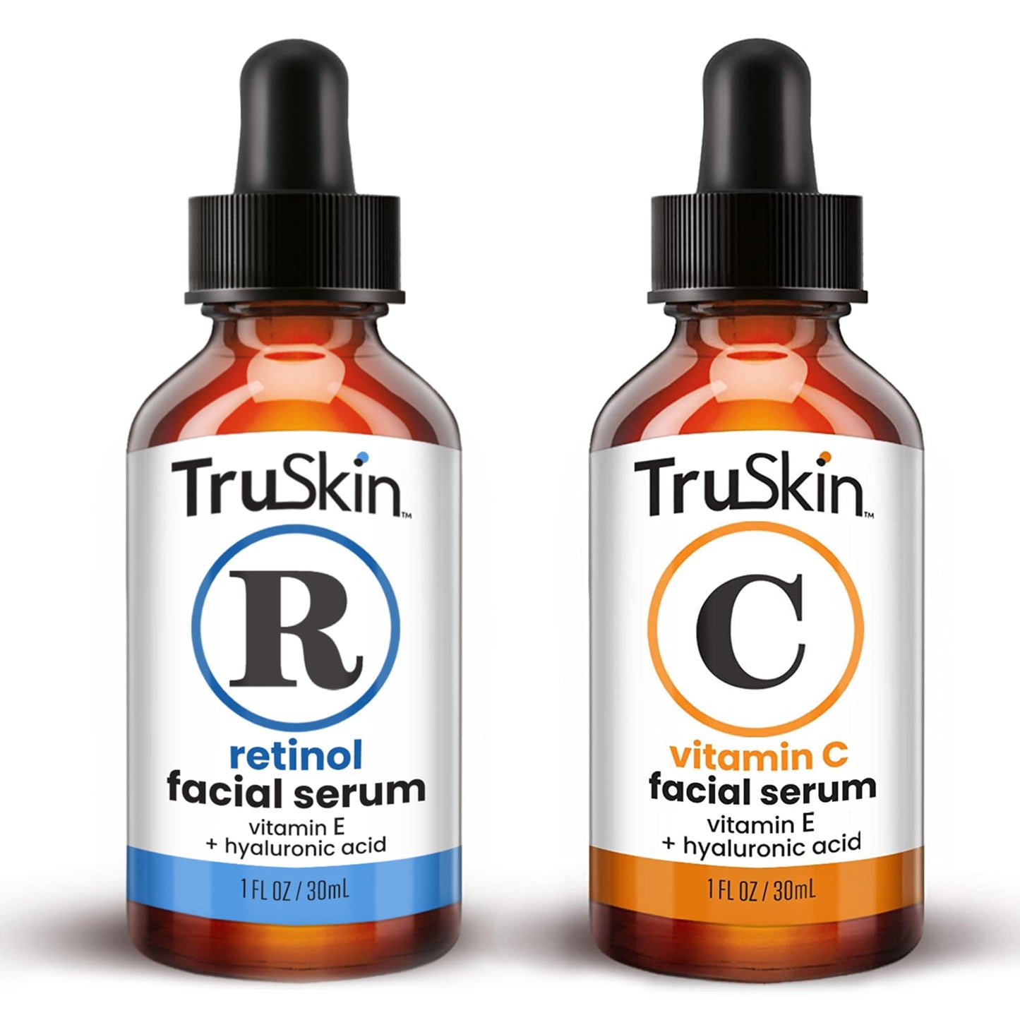 TruSkin Face Serum Duo – Retinol Serum for Face & Vitamin C Serum – Anti Aging Skin