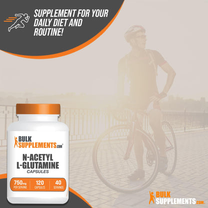 BULKSUPPLEMENTS.COM N-Acetyl L-Glutamine Capsules - Glutamine Supplement