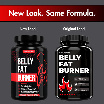 UNALTERED Belly Fat Burner for Men - Lose Belly Fat, Tighten Abs, Support Lean Muscle