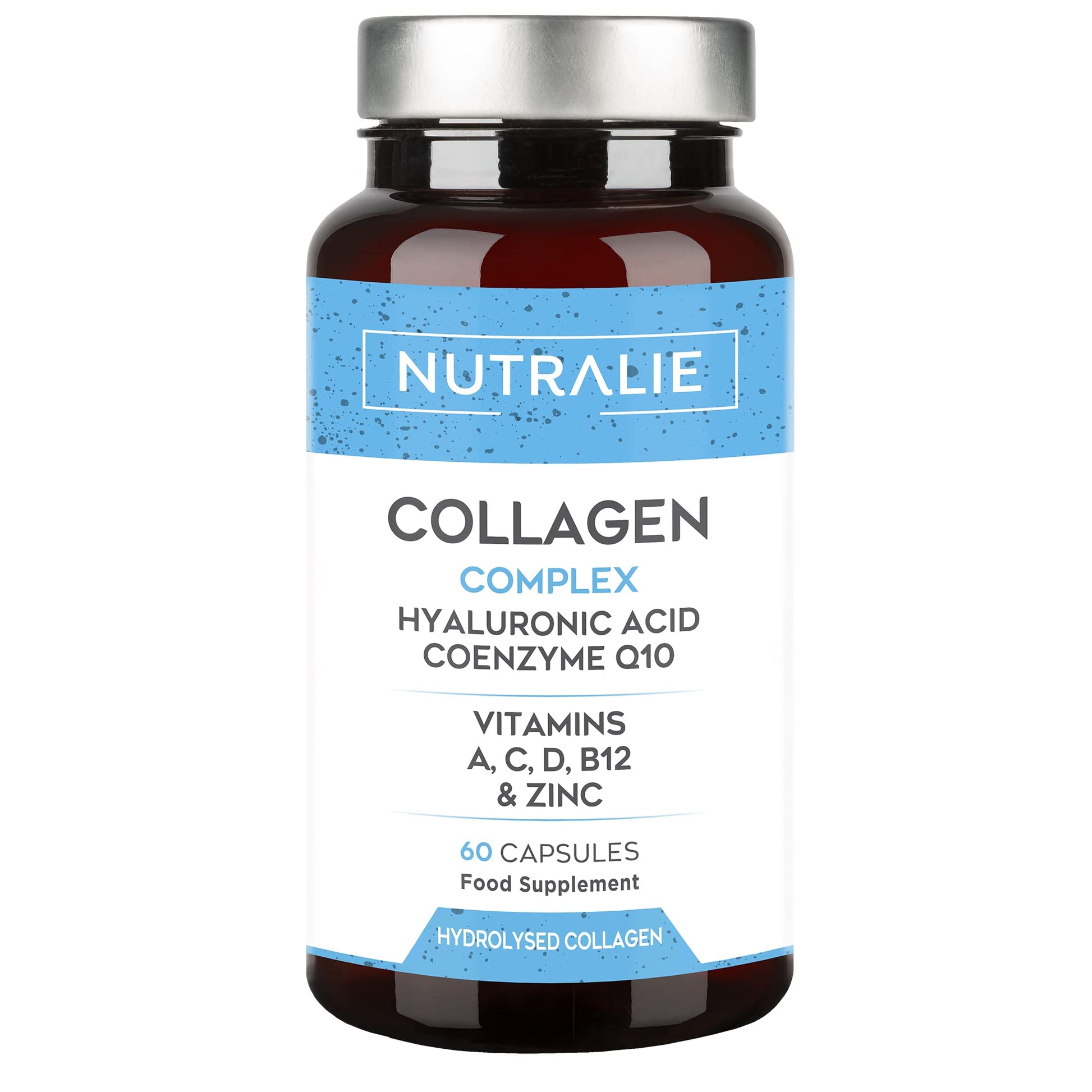 Collagen + Hyaluronic Acid + Q10 Hydrolysed Collagen Women Men + Vitamins A C D B12 Zinc