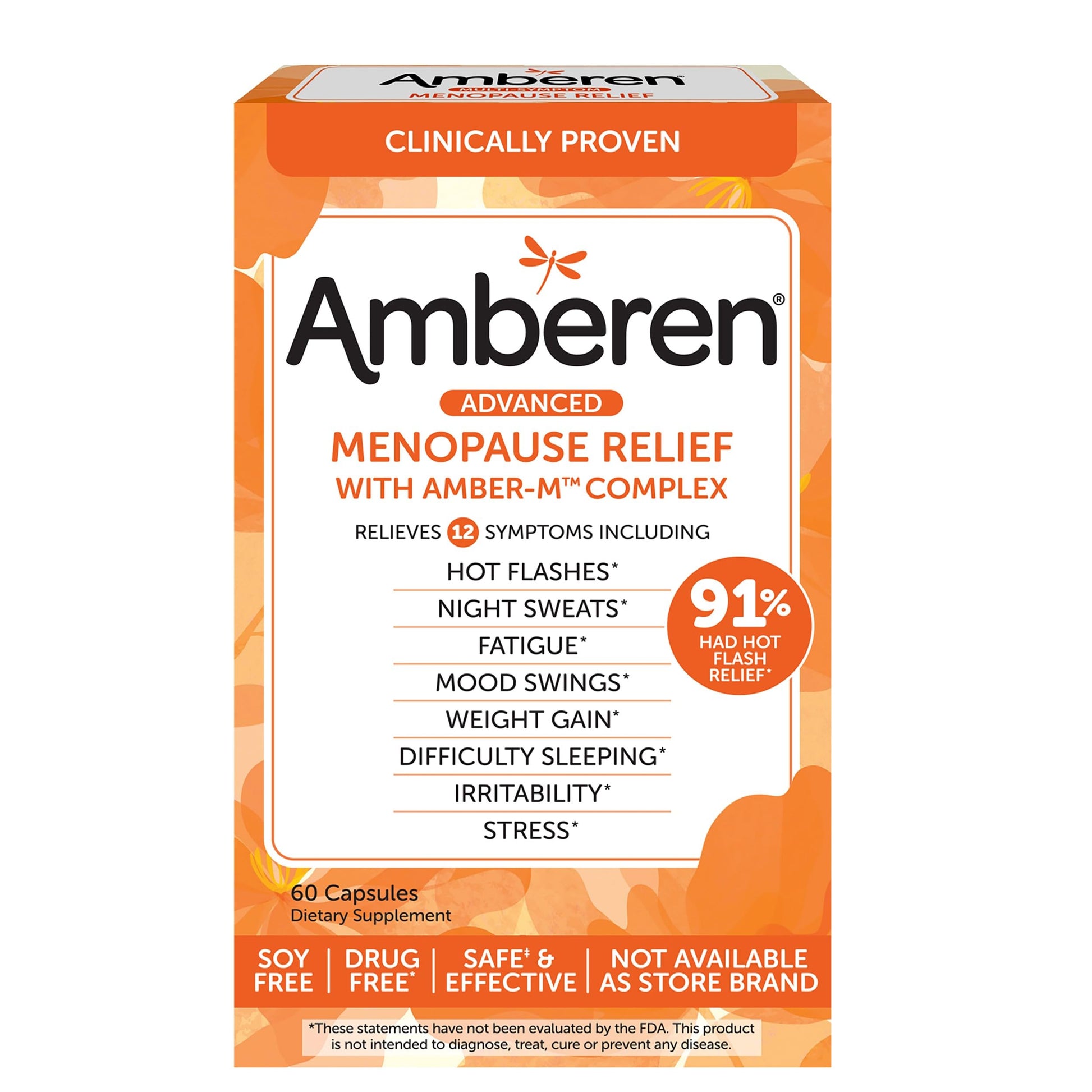 Amberen: Safe Multi-Symptom Menopause Relief. Clinically Shown to Relieve 12 Menopause Symptoms