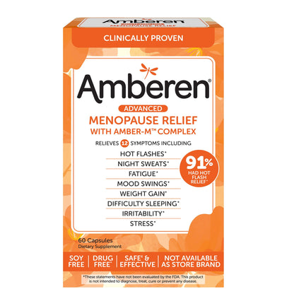 Amberen: Safe Multi-Symptom Menopause Relief. Clinically Shown to Relieve 12 Menopause Symptoms