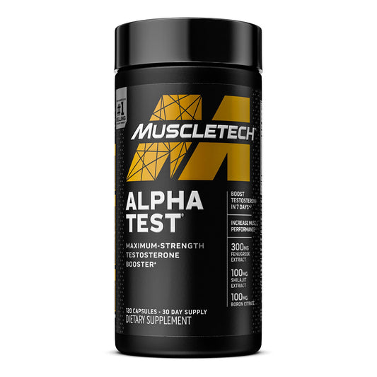 Testosterone Booster for Men, MuscleTech AlphaTest, Tribulus Terrestris & Boron Suppleme