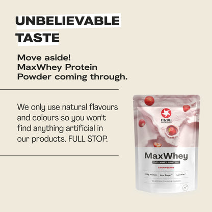 MaxiNutrition - MaxWhey - Whey Protein Powder Strawberry - Low-Fat - Low Sugar