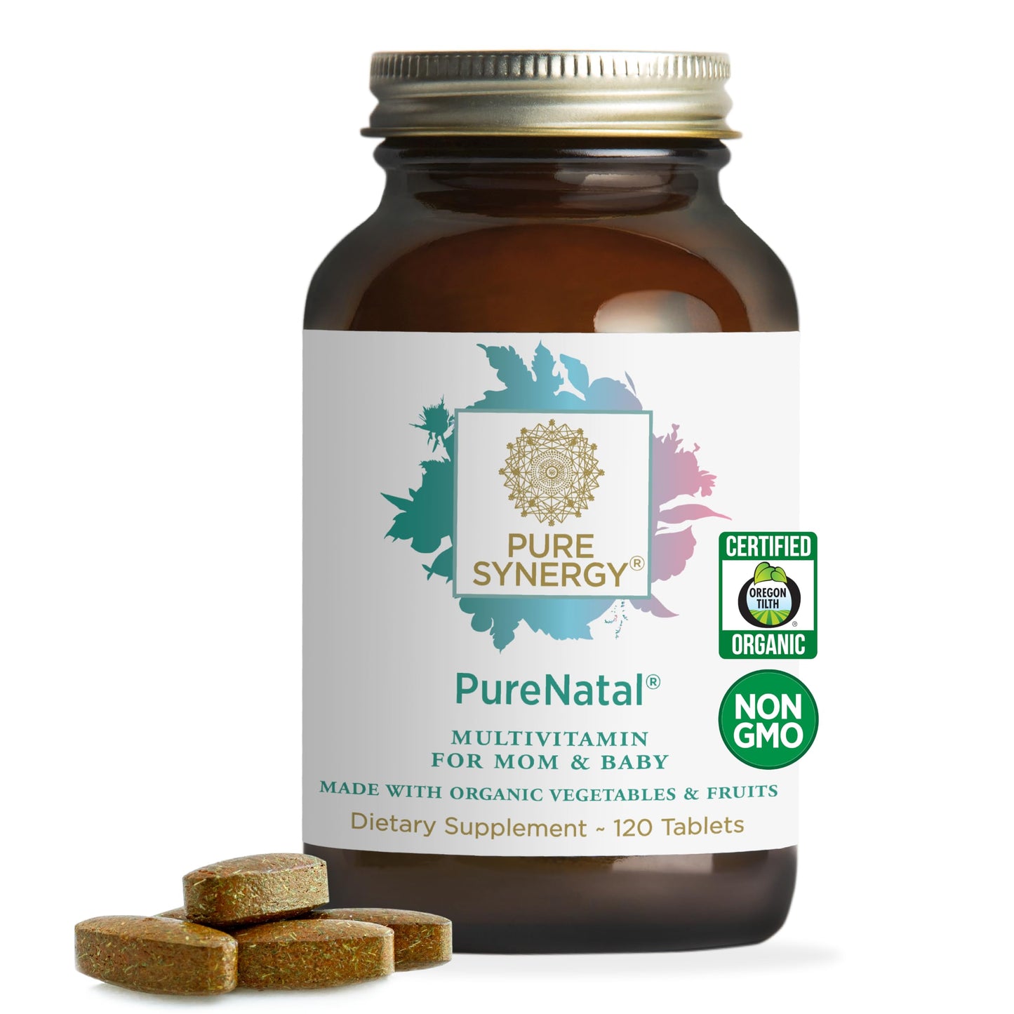 PURE SYNERGY PureNatal Prenatal Vitamins | Vegan Supplement Made with Organic Whole Foods