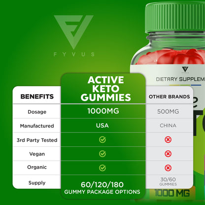 (2 Pack) Active Keto Gummies for Weight Loss Active Keto ACV Gummies Advanced