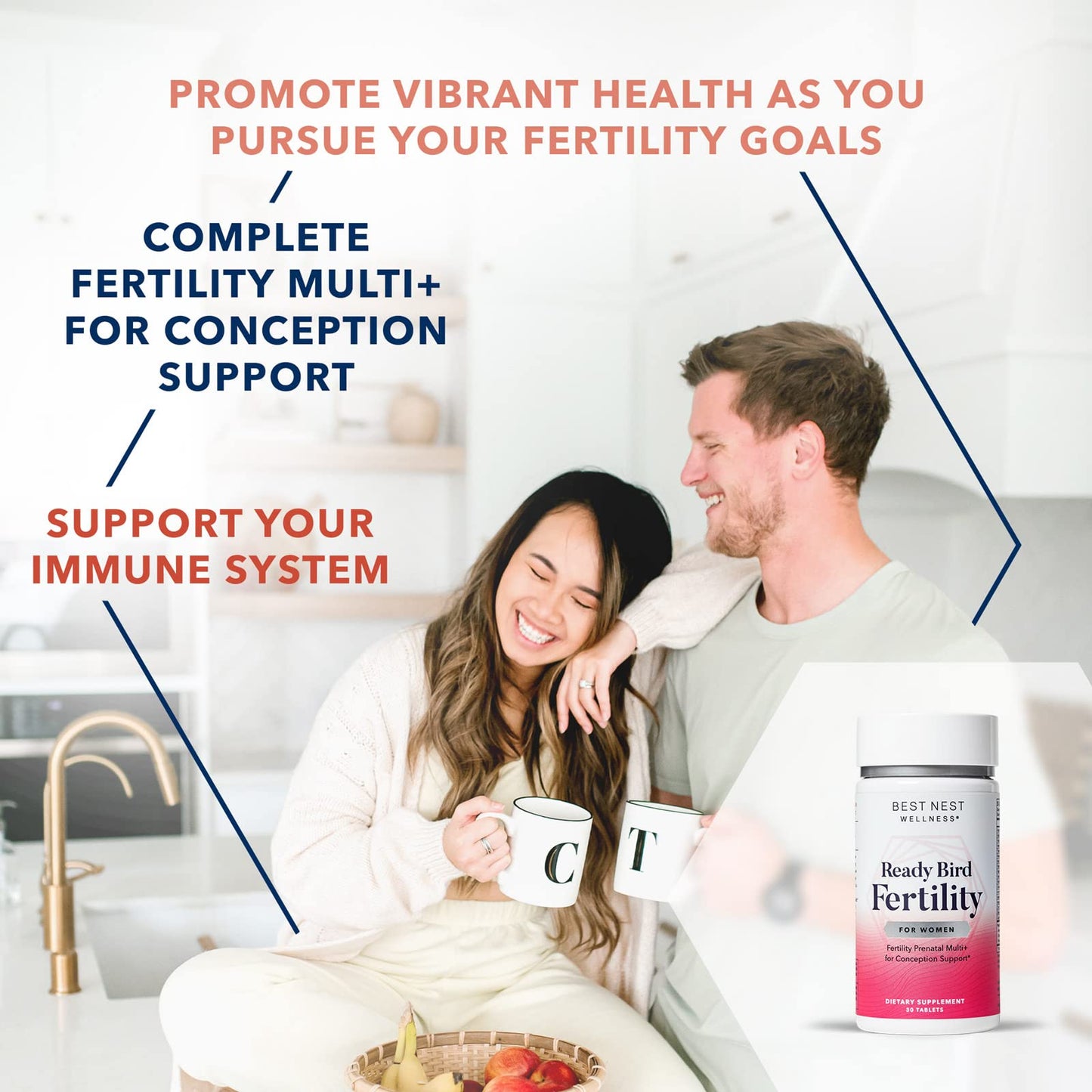 Best Nest Ready Bird Women's Fertility Vitamins, Conception Supplement & Prenatal Multivitamin