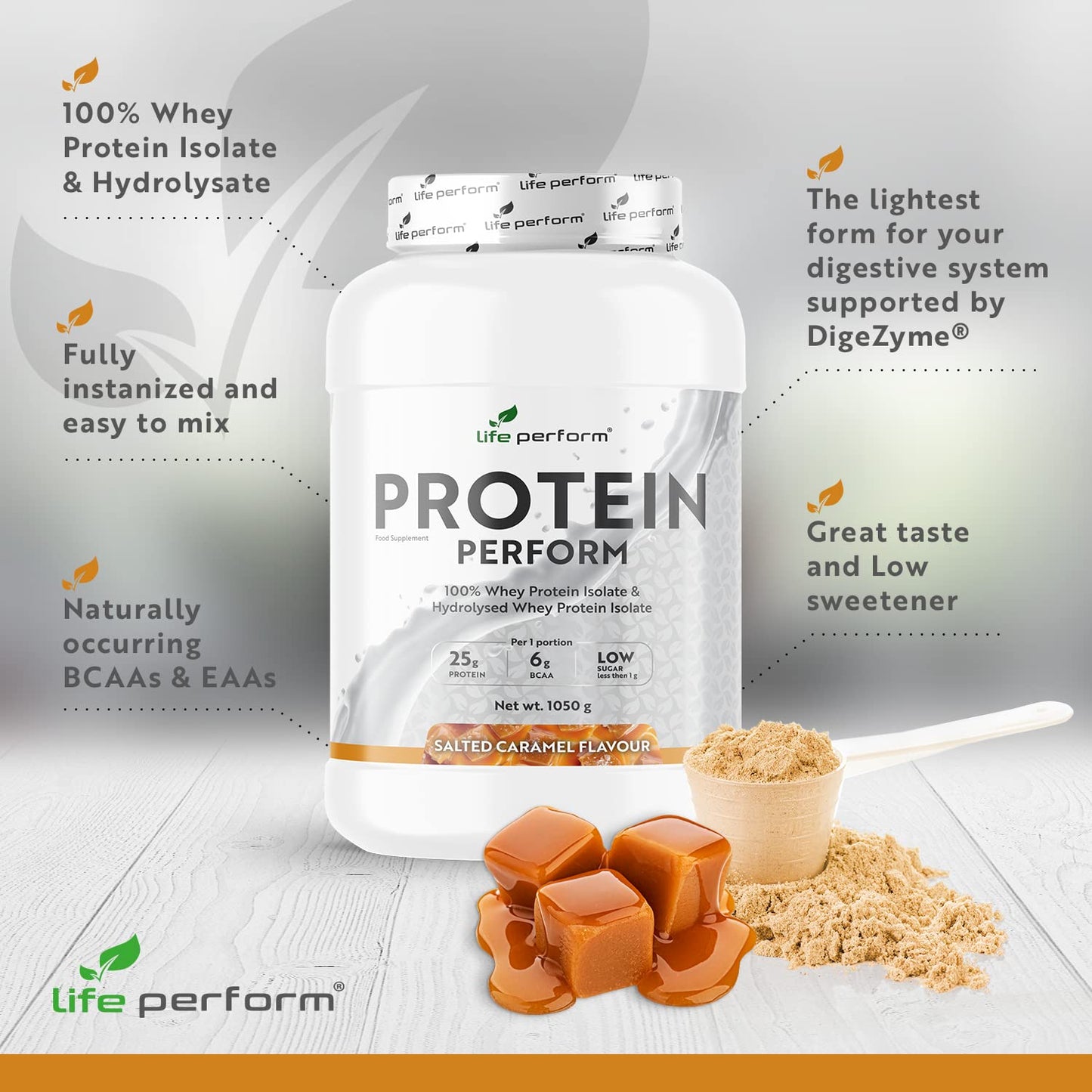 Protein Perform Whey Isolate & Hydrolysate Powder | Naturally Occurring Glutamine and Amino Acids