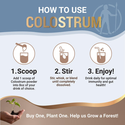 Grass Fed Colostrum Powder, Unflavored Bovine Colostrum for Humans