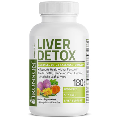 Bronson Liver Detox Advanced Detox & Cleansing Formula Supports Health Liver Function