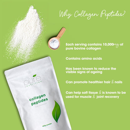 Pure Collagen Powder, Bovine Collagen Peptides Powder by Pure 400g