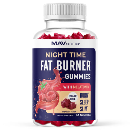 Sugar-Free Night Time Fat Burner Gummies for Sleep & Weight Loss Support | Hunger 