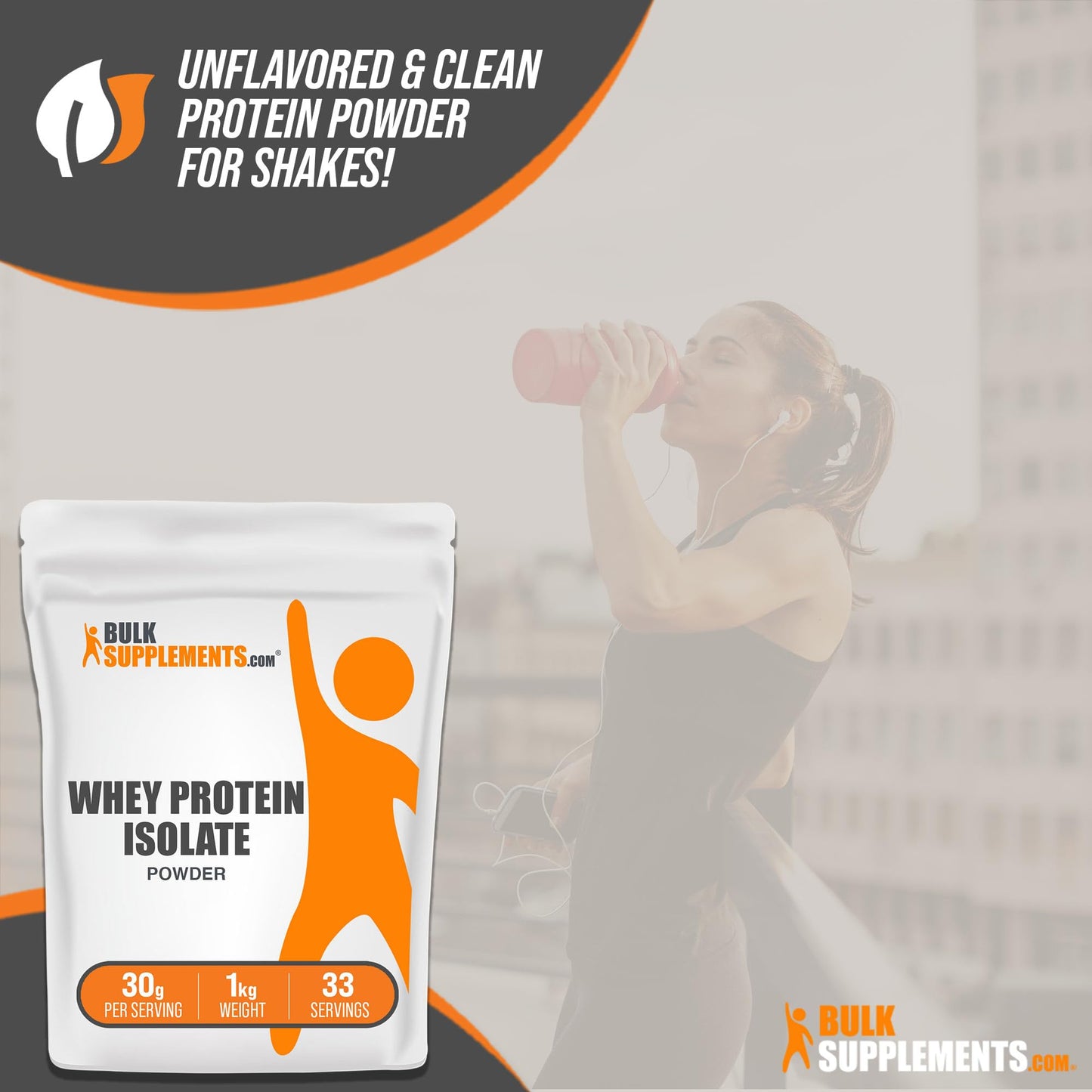 BulkSupplements.com Whey Protein Isolate Powder - Protein Supplement - Protein Powder