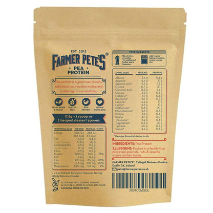 Farmer Pete's Pea Protein Powder 1kg - Dairy Free, Gluten Free, Natural Plant Based Vegan Protein Powder Isolate (1kg)