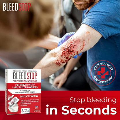 BleedStop™ First Aid Powder for Blood Clotting, Trauma Kit, Blood Thinner