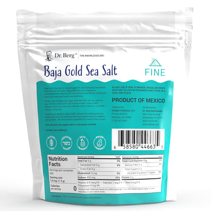 Dr. Berg's Baja Gold Sea Salt Organic - Natures Fine Sea Salt Support For Hydration