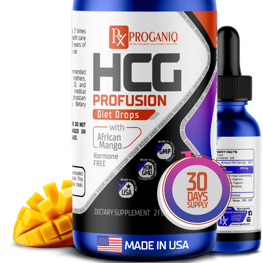 X PROGANIQ Profusion HCG Drops - Advanced Weight Management Formula with African 