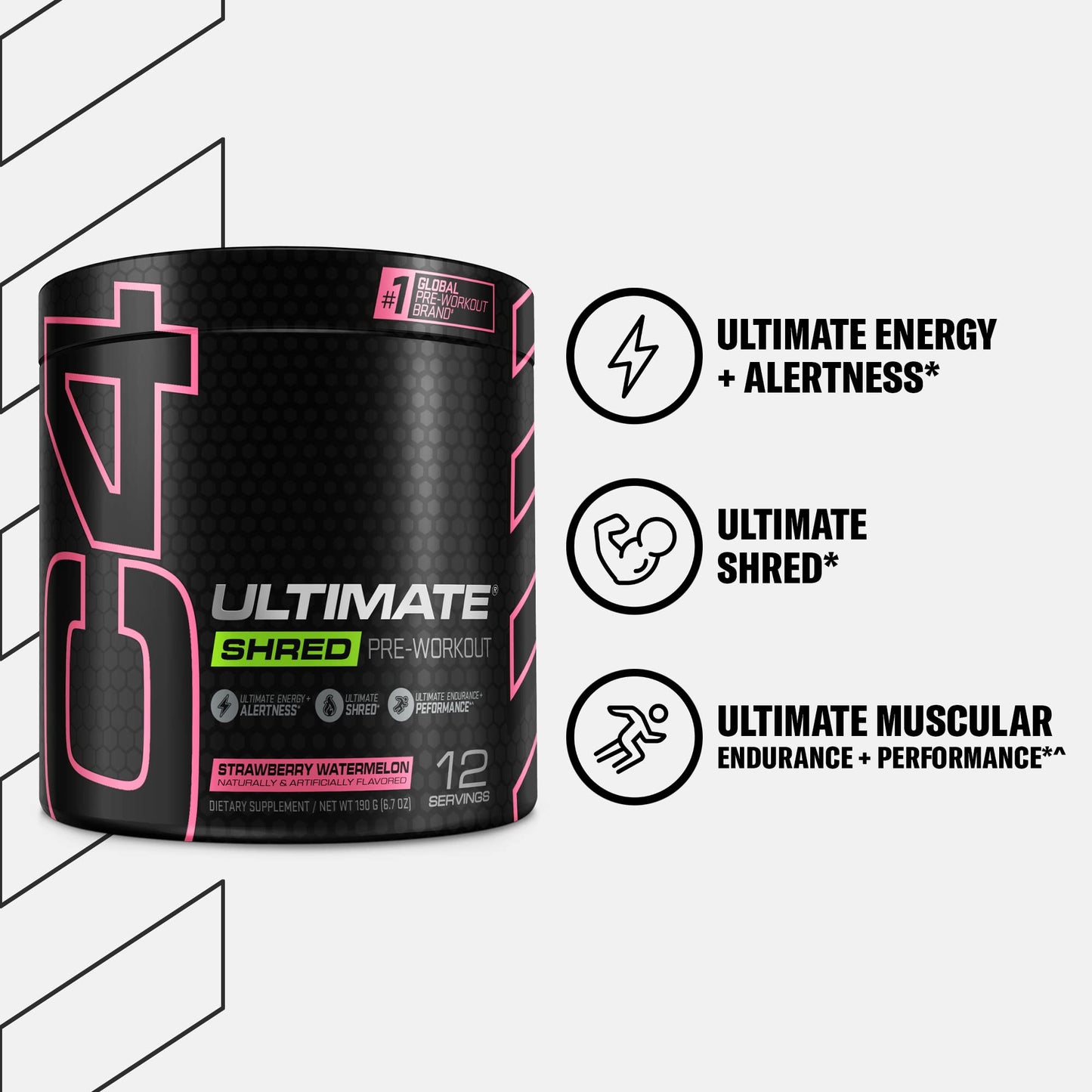 Cellucor C4 Ultimate Shred Pre Workout Powder, Fat Burner for Men & Women, Weight Loss