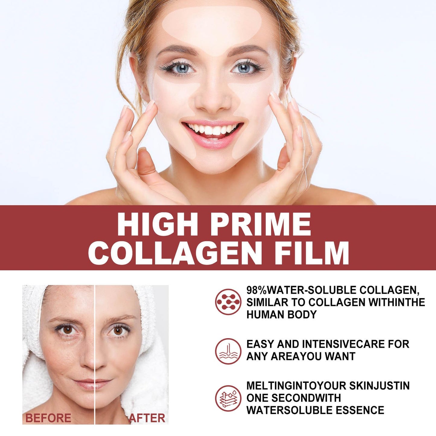 Melting Collagen Film, Peptide Collagen Film, Soluble Collagen Supplement Film With Hydrolysed Collagen