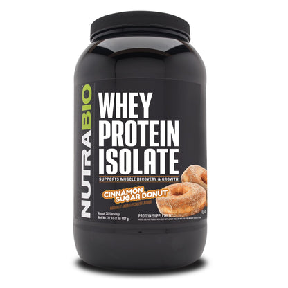 NutraBio Whey Protein Isolate Supplement – 25g of Protein Per Scoop with Complete 