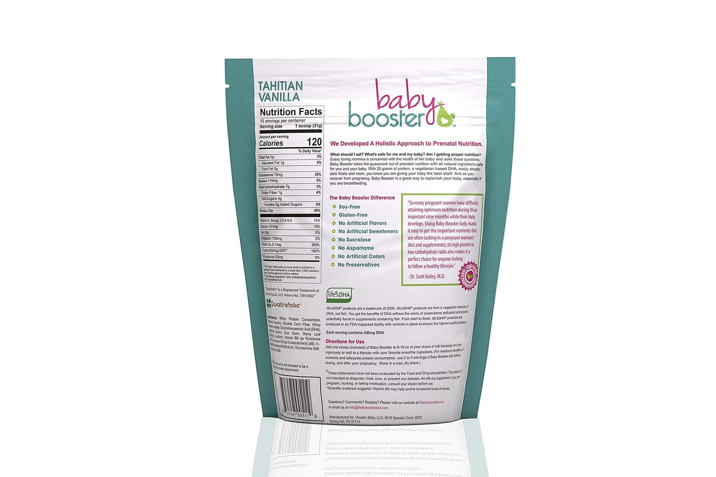 Baby Booster Prenatal Vitamin Supplement Shakes, Kona Mocha and Tahitian Vanilla