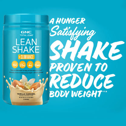 GNC Total Lean Shake + Slimvance | Caffeine Free Protein Powder, Helps Reduce Body