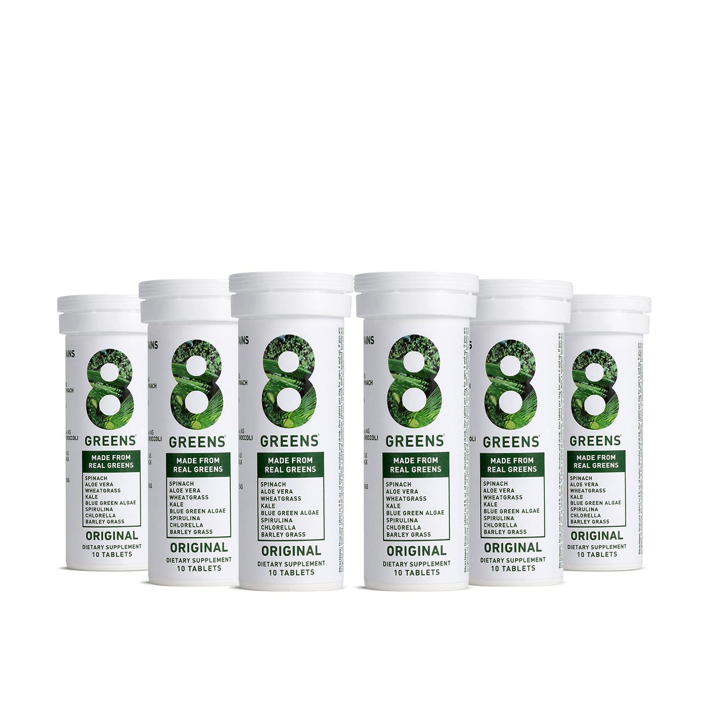 8Greens Daily Greens Effervescent Tablets - Superfood Booster, Energy & Immune Support